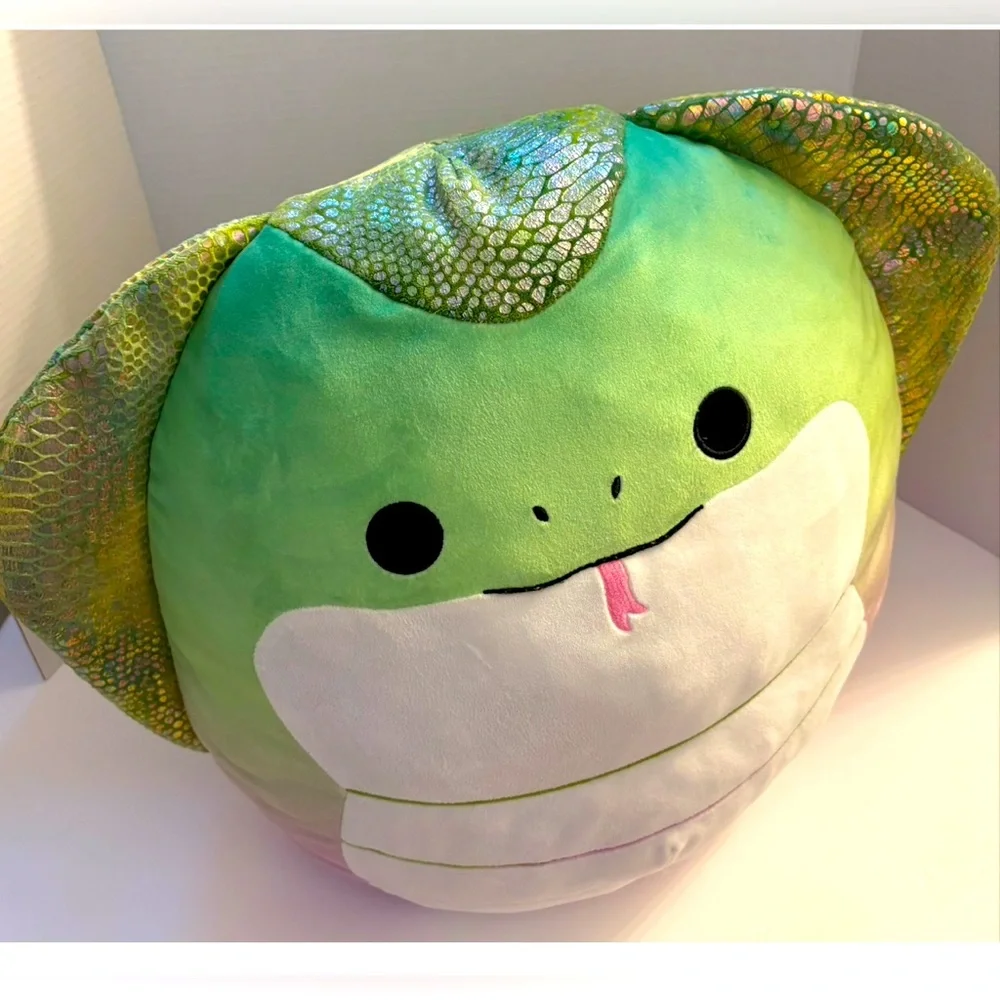 Squishmallows Khaled Cobra Green and Purple Cobra Stuffed Plush Snake Kelly Toy